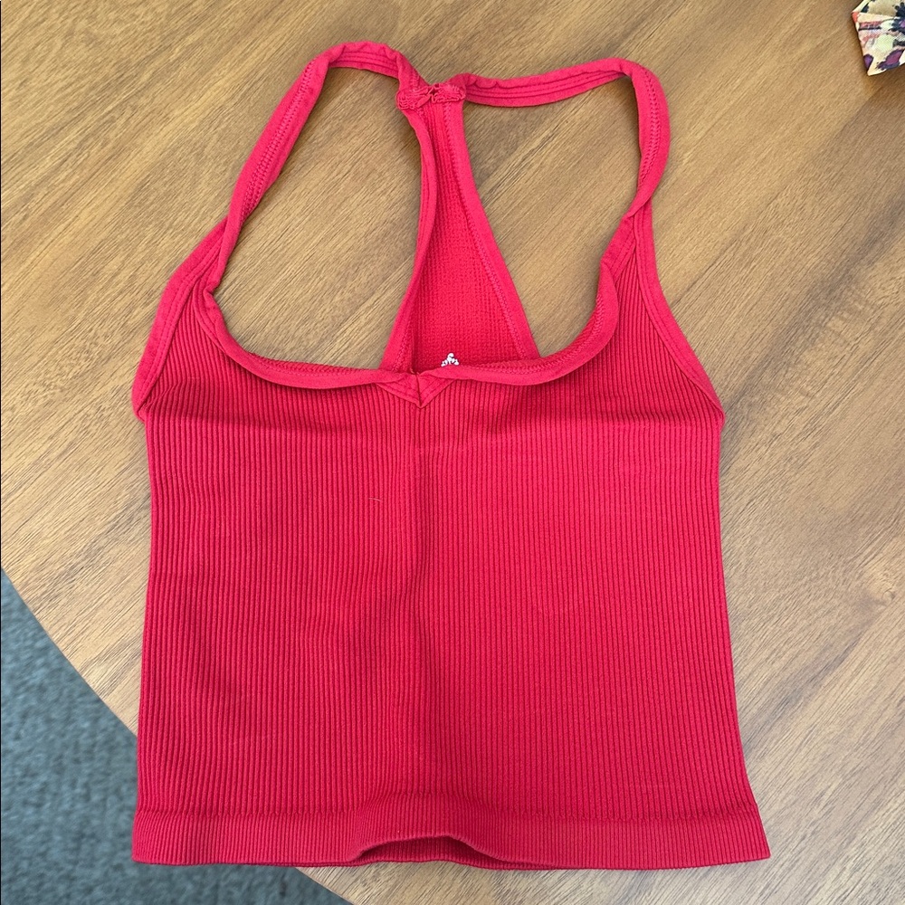 Free People FP Movement Happiness Runs Crop Sweetheart RED XS/S - Picture 2 of 2